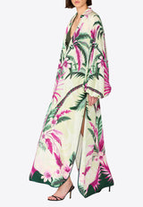F.R.S Europa Silk Floral Maxi Kaftan Multicolor AB008791 TE00883_MULTI COLO