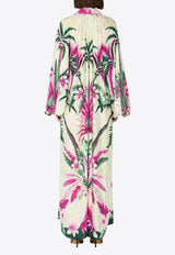 F.R.S Europa Silk Floral Maxi Kaftan Multicolor AB008791 TE00883_MULTI COLO