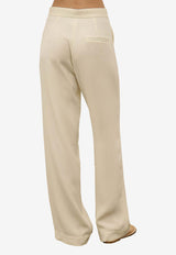Abadia Straight-Leg Relaxed Pants Cream AB100004CREAM