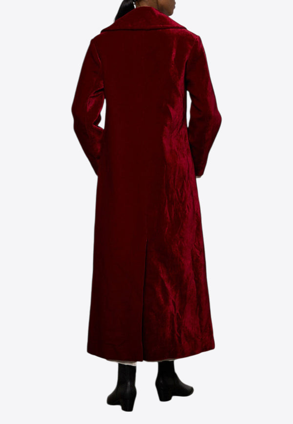 Abadia Petra Visible Lining Long Overcoat AB100090BURGUNDY