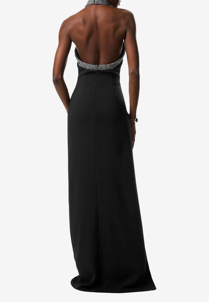 Tom Ford Sequin-Embellished Halterneck Gown AB3551-SDE483 LB999 Black