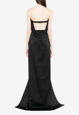 Tom Ford Asymmetric Strapless Maxi Dress Black AB3635-FAX1524 NAA