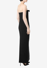 Tom Ford Envers Strapless Gown with Bow Black AB3642-FAX1710 NAA