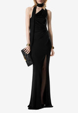 Tom Ford One-Shoulder Evening Dress with Scarf Black ABJ864-JEX169 LB999