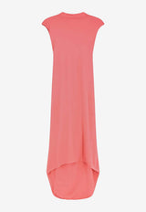 Tom Ford Asymmetrical Maxi Gown with Back-Knot Peach ABJ889-JEX188 OAM