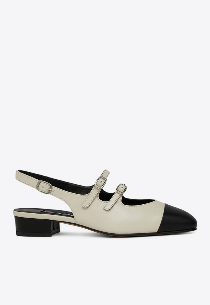 Carel Paris Abricot Mary-Jane Leather Slingback Flats Beige ABRICOT-332217_BEIGE MULT