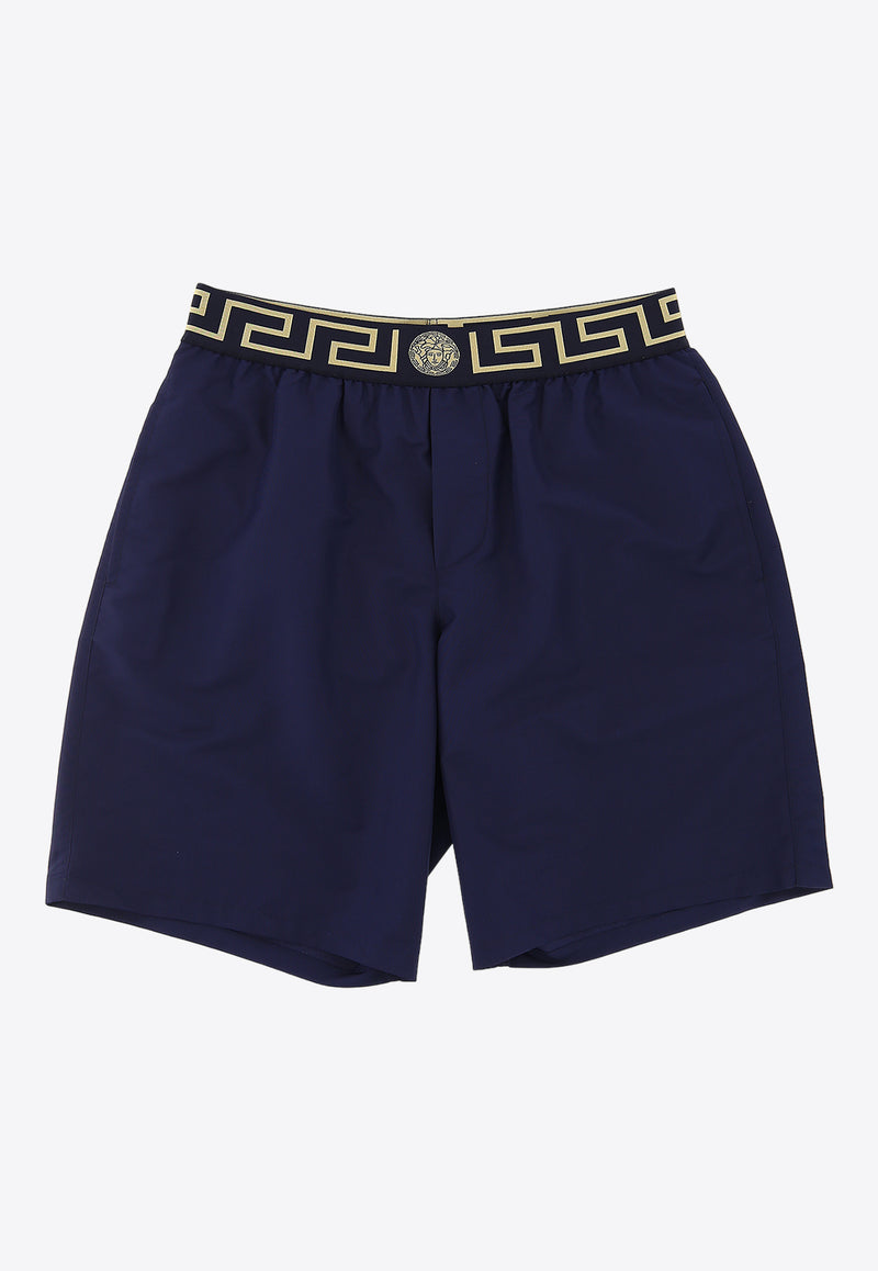Versace La Greca Swim Shorts Blue ABU01023-A232415-A70W