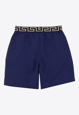 Versace La Greca Swim Shorts Blue ABU01023-A232415-A70W