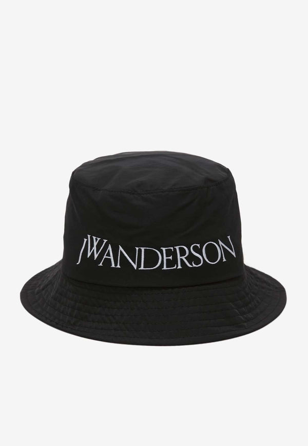 JW Anderson Logo Embroidered Bucket Hat Black AC0347_FA0214_999