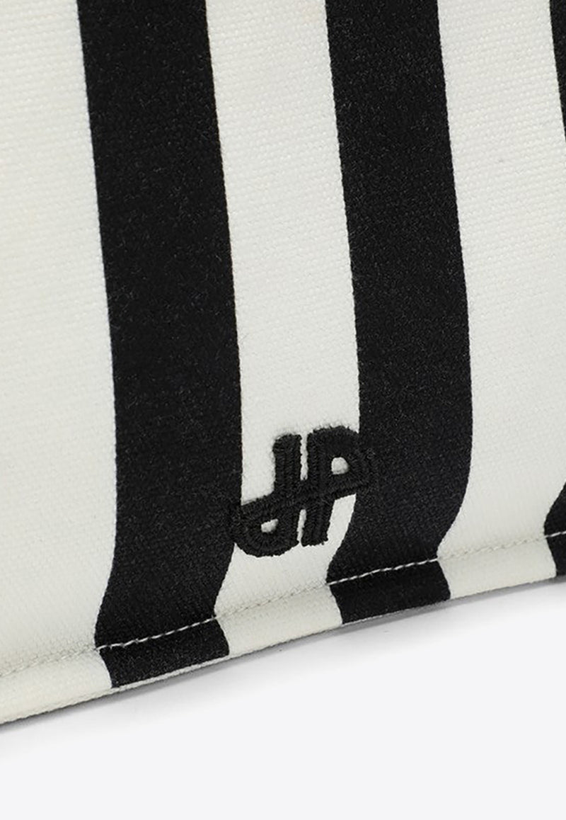 Patou Logo Embroidered Striped Tote Bag Monochrome AC0440174CO/O_PATOU-5960