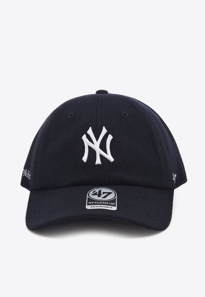 Sporty & Rich Yankees Serif Wool Cap Navy AC060505634BL32NAVY