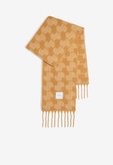 Patou JP Monogram Wool-Blend Scarf Biscuit AC072-0198BISCUIT