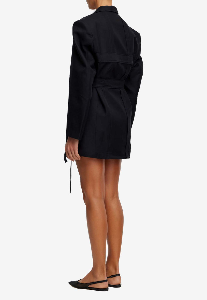 Acler Gennon Belted Mini Blazer Dress Black