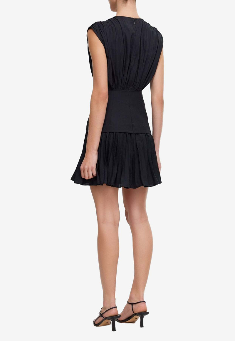 Acler Seabrook V-neck Mini Dress Black