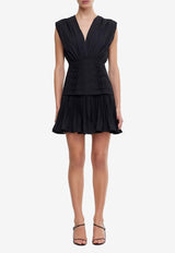 Acler Seabrook V-neck Mini Dress Black