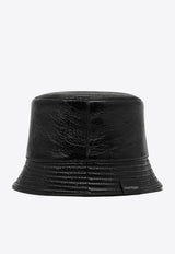 Courrèges Signature Logo Vinyl Bucket Hat Black ACP005VY0014_000_9999