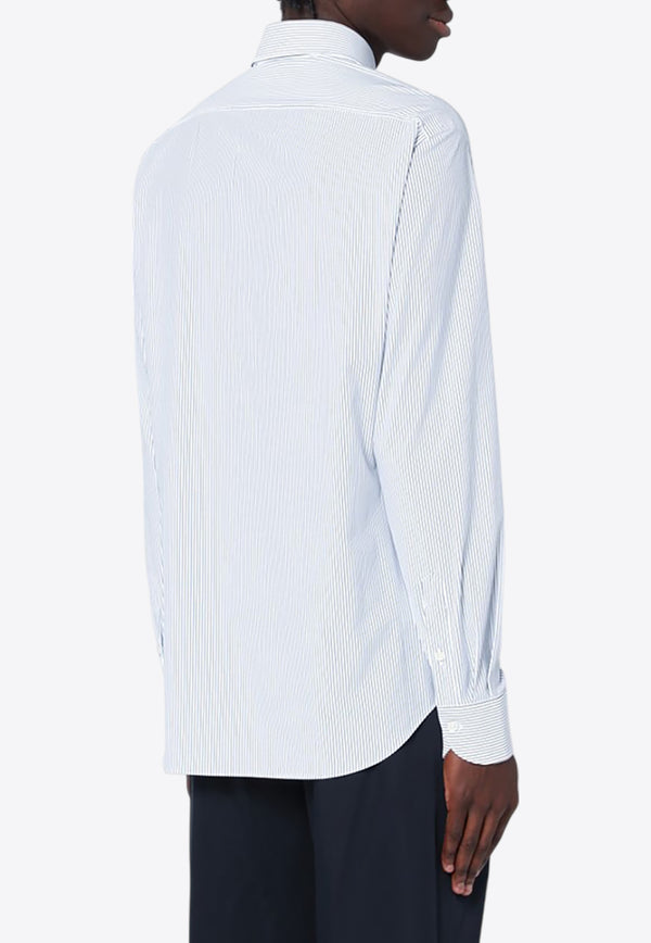 XACUS Striped Long-Sleeved Shirt Light Blue ACT558ML81608/Q_XACUS-001