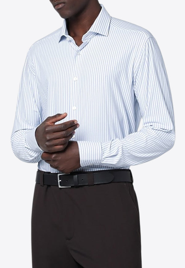 XACUS Active Long-Sleeved Striped Shirt Sky Blue ACT558ML91609/R_XACUS-002