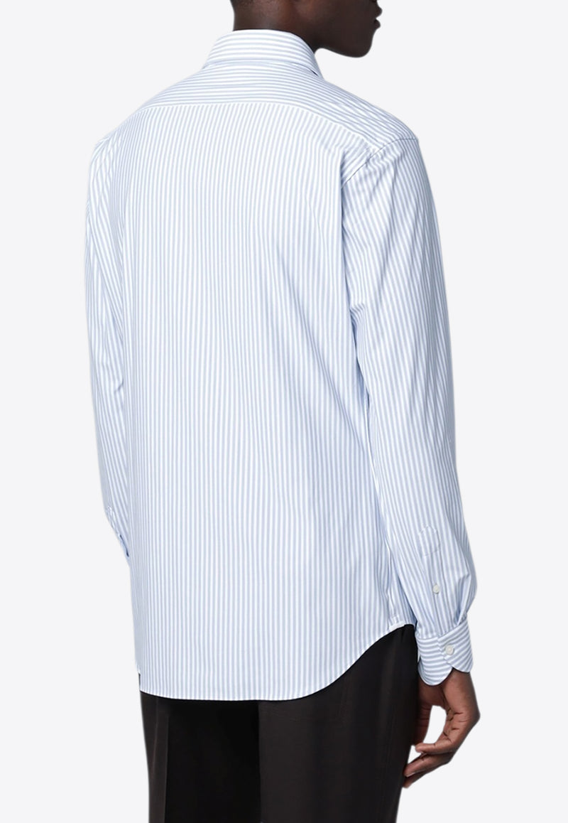 XACUS Active Long-Sleeved Striped Shirt Sky Blue ACT558ML91609/R_XACUS-002