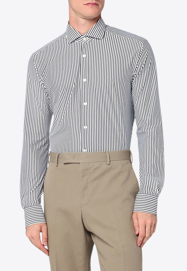 XACUS Long-Sleeved Striped Shirt Multicolor ACT558ML91609_XACUS-005