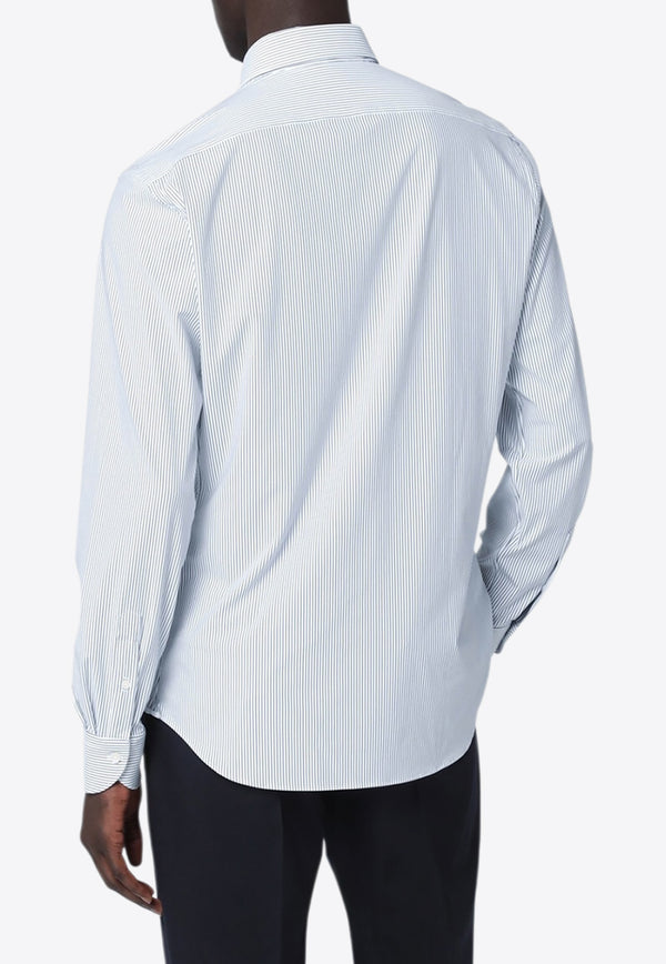 XACUS Striped Long-Sleeved Shirt Sky Blue ACT558ML91619/R_XACUS-004