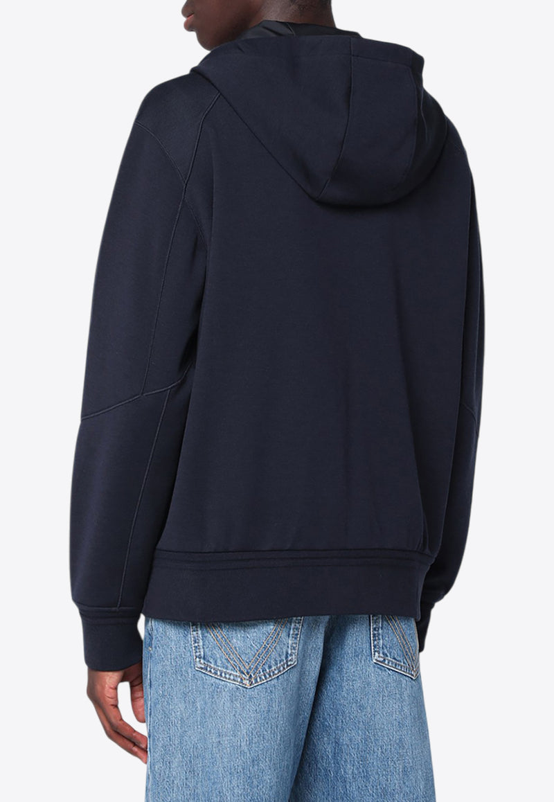 ZEGNA Zip-Up Hooded Sweatshirt in Wool-Blend Navy ACT803E8564/R_ZEGNA-B09