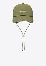 Jacquemus La Casquette Artichaut Frayed Cap Green ACU00452UAW00092/S_JACQM-560
