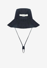 Jacquemus Logo Denim Bucket Hat Navy ACU00721AD00036_NAVY