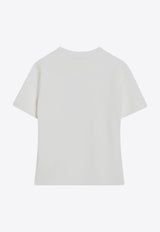 Max Mara Adelio Logo Crewneck T-shirt White ADELIOCO/R_MAXM-001