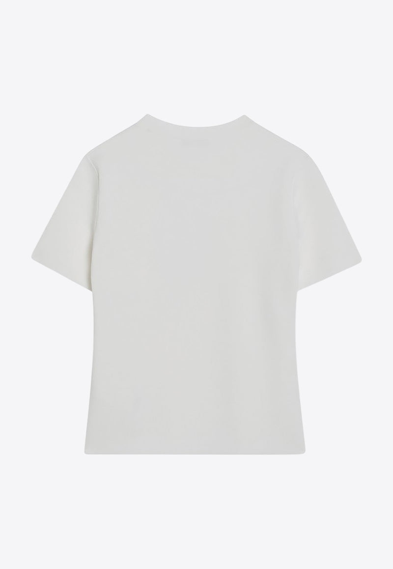 Max Mara Adelio Logo Crewneck T-shirt White ADELIOCO/R_MAXM-001