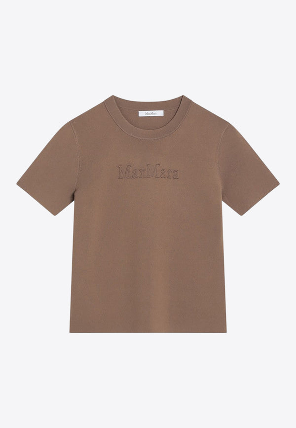 Max Mara Adelio Embroidered Logo T-shirt Brown ADELIOCO/R_MAXM-004