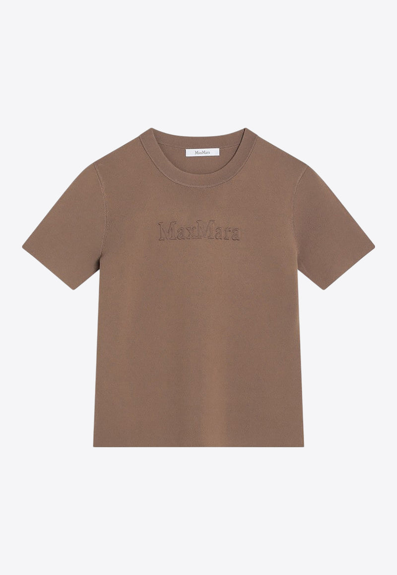 Max Mara Adelio Embroidered Logo T-shirt Brown ADELIOCO/R_MAXM-004