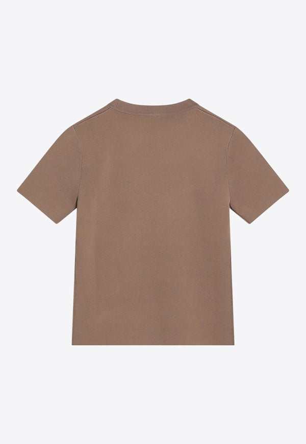 Max Mara Adelio Embroidered Logo T-shirt Brown ADELIOCO/R_MAXM-004