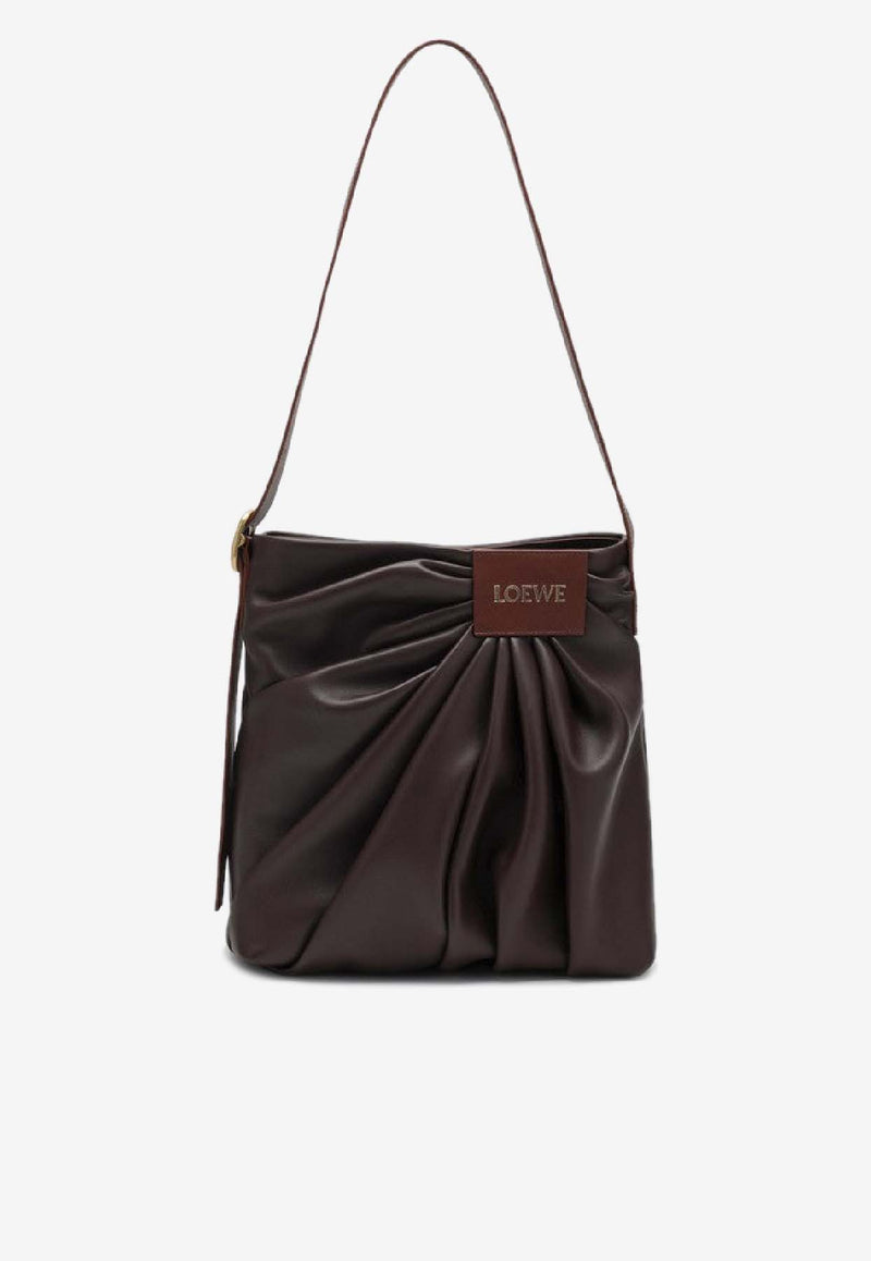 Loewe Draped Leather Shoulder Bag Brown ADHBDPTX01LE/S_LOEW-0018