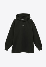Acne Studios Logo Print Hooded Sweatshirt Black AI0083CO/O_ACNE-900