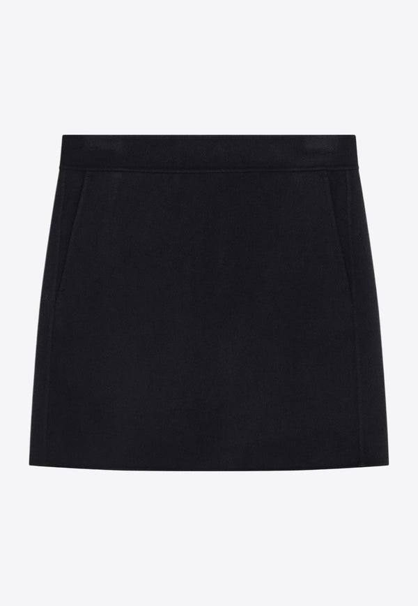 S Max Mara Aida Mini Wool Pencil Skirt Midnight Blue AIDACO/R_MAXS-081