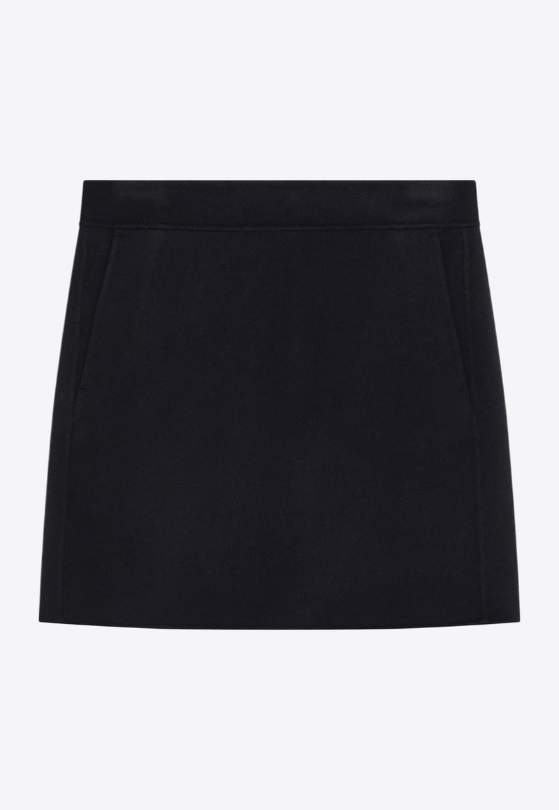 S Max Mara Aida Mini Wool Pencil Skirt Midnight Blue AIDACO/R_MAXS-081