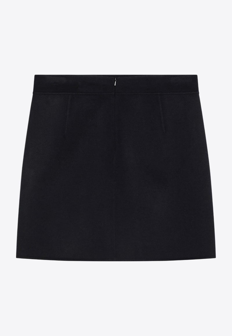 S Max Mara Aida Mini Wool Pencil Skirt Midnight Blue AIDACO/R_MAXS-081