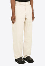 Airei Basic Straight-Leg Jeans White AIR01P003CO/M_AIREI-NA