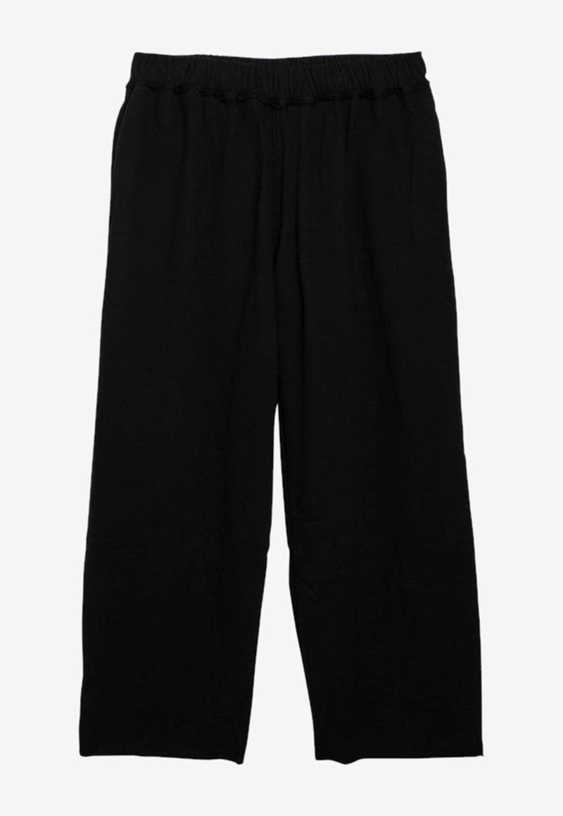 Airei Embroidered Logo Track Pants Black AIR03P006CO/O_AIREI-BLK