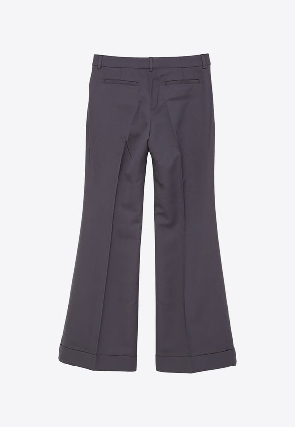 Acne Studios Tailored Flared Pants in Wool Blend Blue AK0684PL/O_ACNE-AUZ