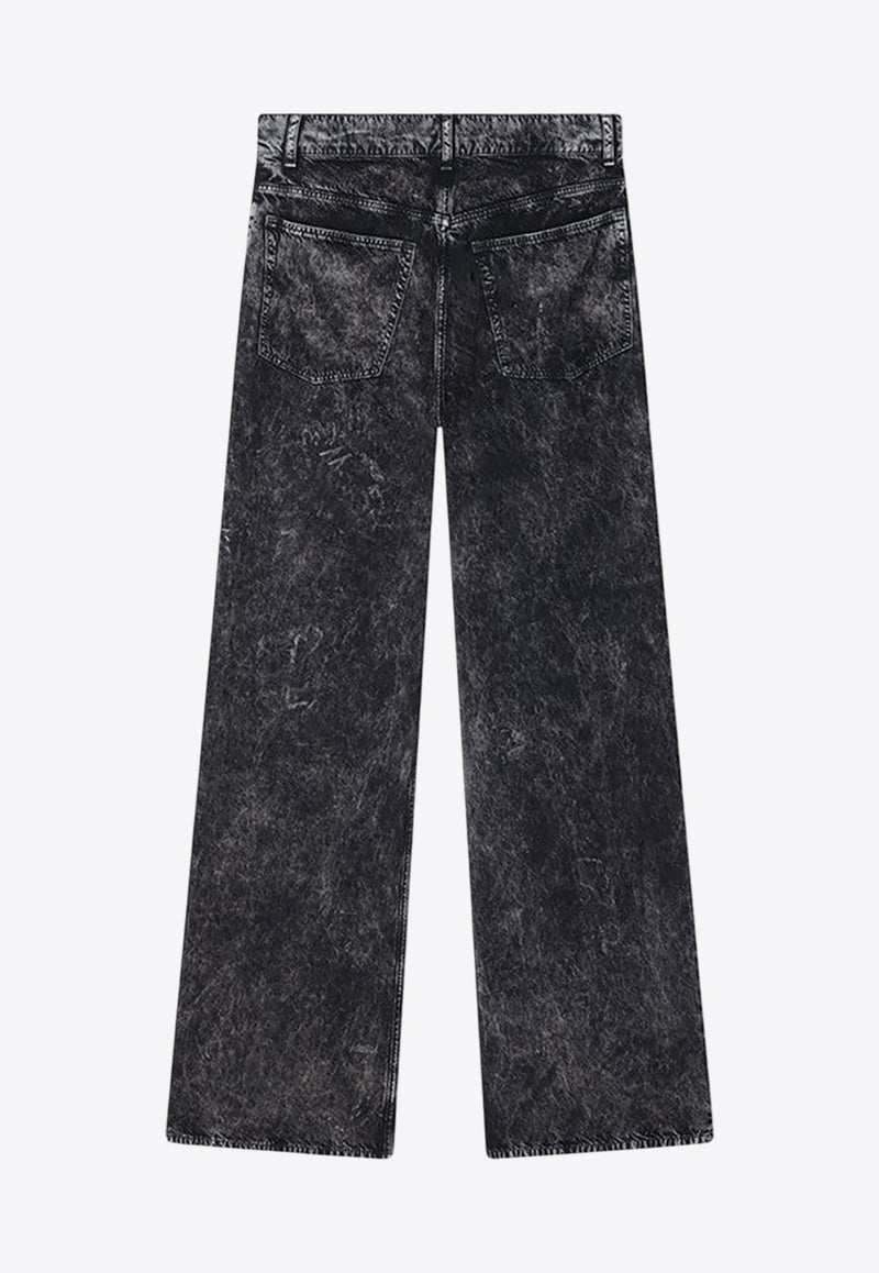 Acne Studios Washed-Effect Wide Jeans Black AK0840CO/P_ACNE-BBJ