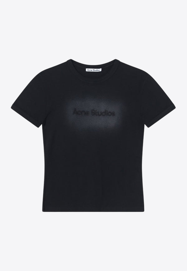Acne Studios Sprayed Logo T-shirt Black AL0457CO/R_ACNE-BM0