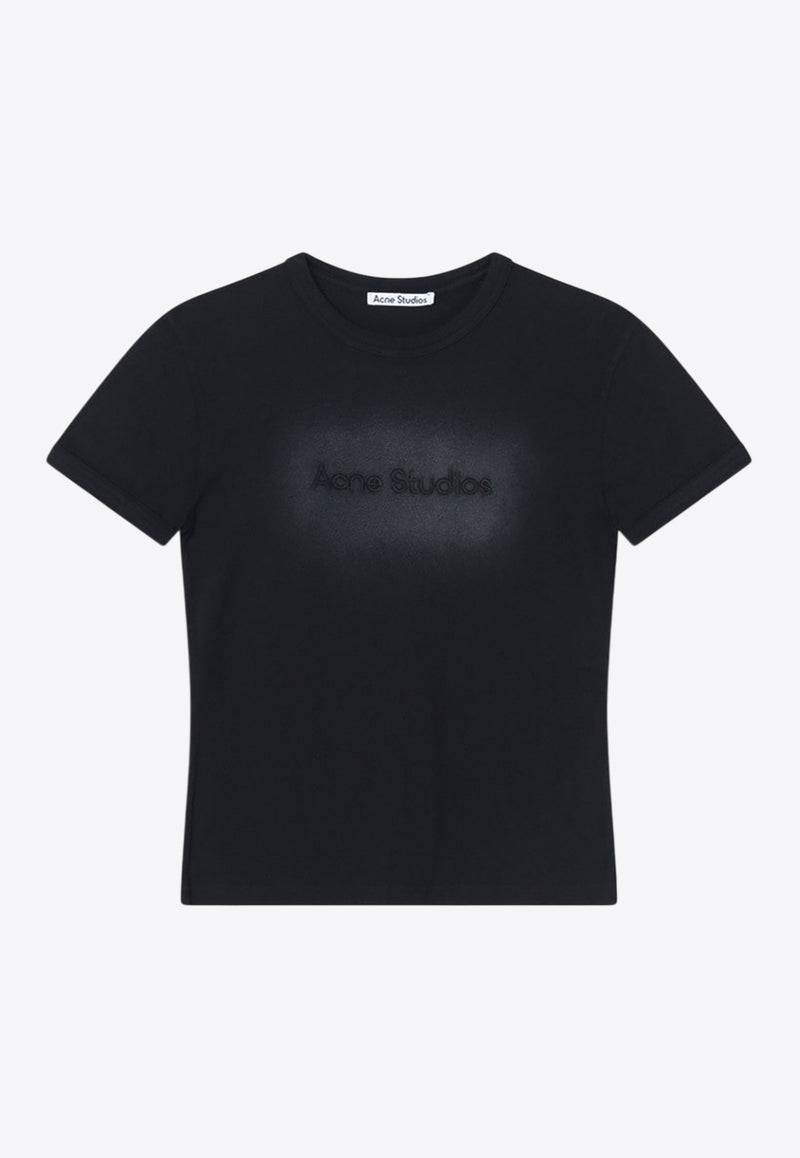 Acne Studios Sprayed Logo T-shirt Black AL0457CO/R_ACNE-BM0