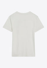 Acne Studios Logo Print Crewneck T-shirt White AL0469CO/R_ACNE-AEH