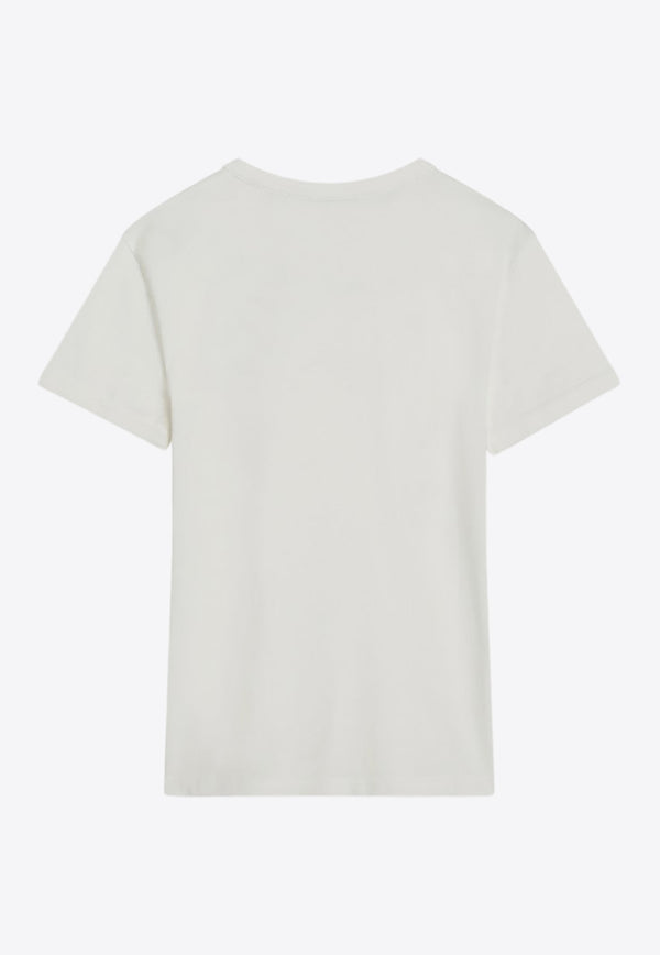 Acne Studios Logo Print Crewneck T-shirt White AL0469CO/R_ACNE-AEH