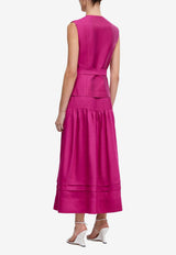 Acler Delaware Sleeveless Midi Dress AL2404210DPLUM