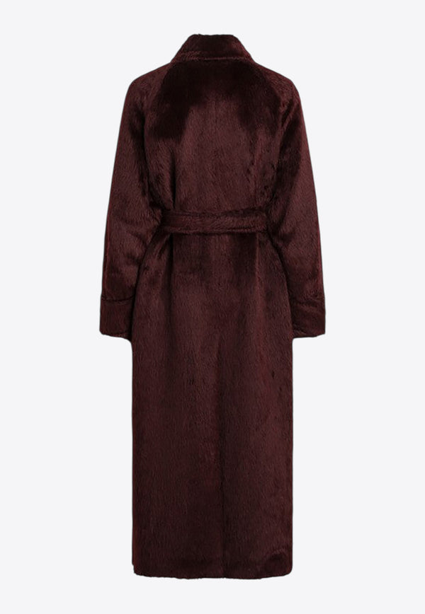 Max Mara Albata Double-Breasted Wool-Blend Coat Bordeaux ALBATA1234WO/R_MAXM-003