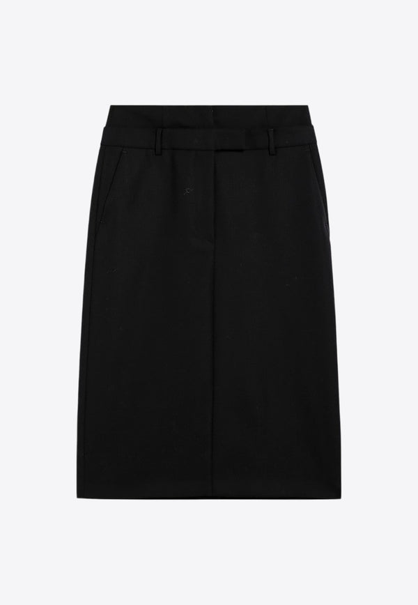 Sportmax Alceste Tailored Wool Midi Skirt Blue ALCESTEWO/P_SPORM-003