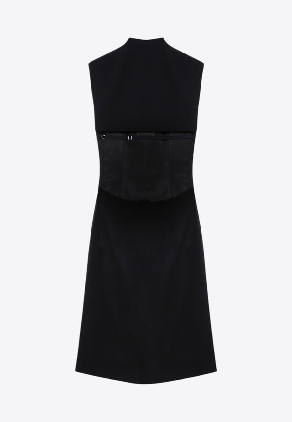 Sportmax Alete Open-Back Midi Dress Black ALETE1234WO/P_SPORM-003